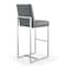 Manhattan Comfort Element 29 Faux Leather Bar Stool in Graphite and Polished Chrome, PK3 3-BS010-GP - alternate 6